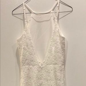 White lace maxi dress